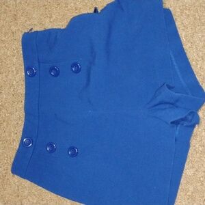 Blue high waisted shorts